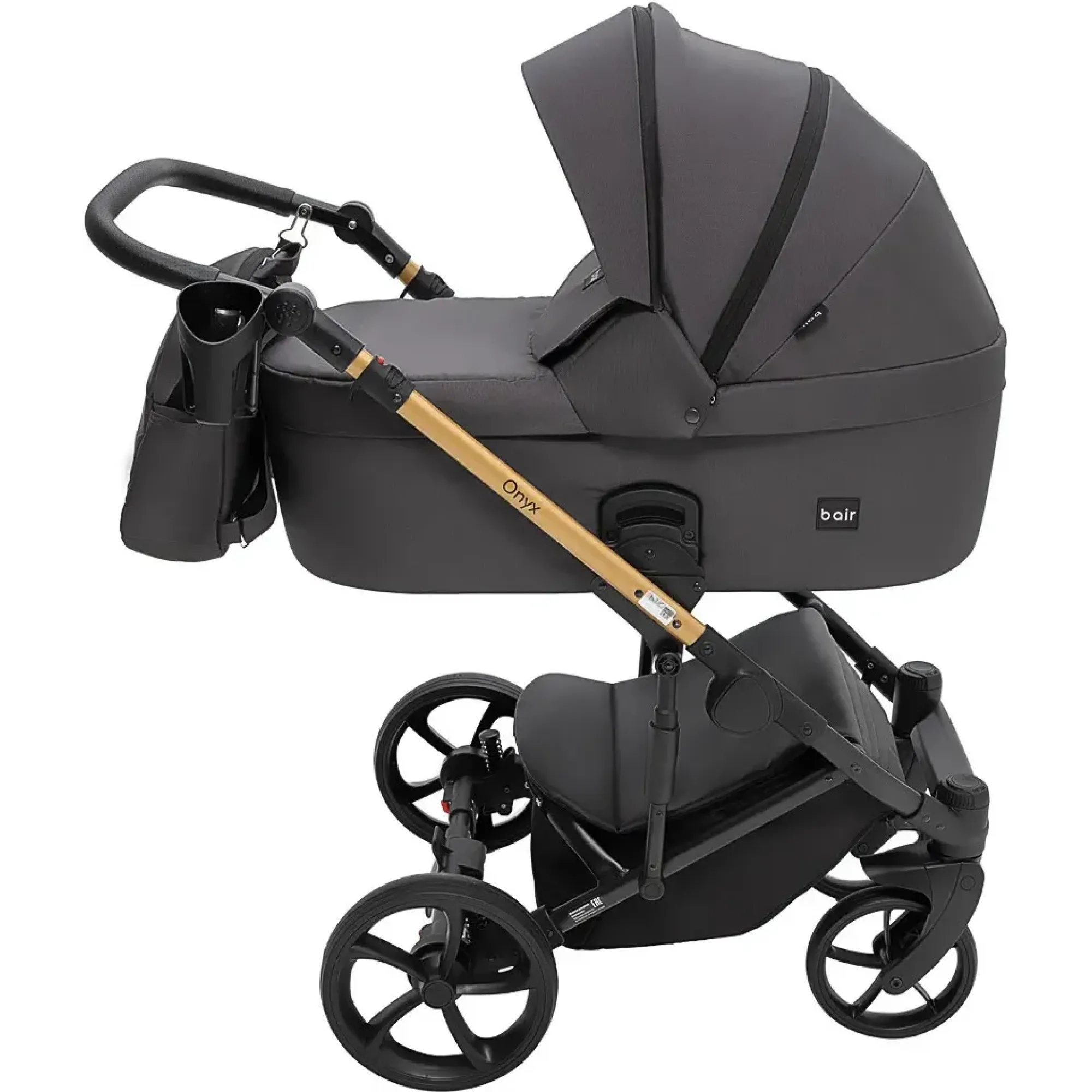 Коляска 2 в 1 Bair Onyx Soft OS-747 чорний