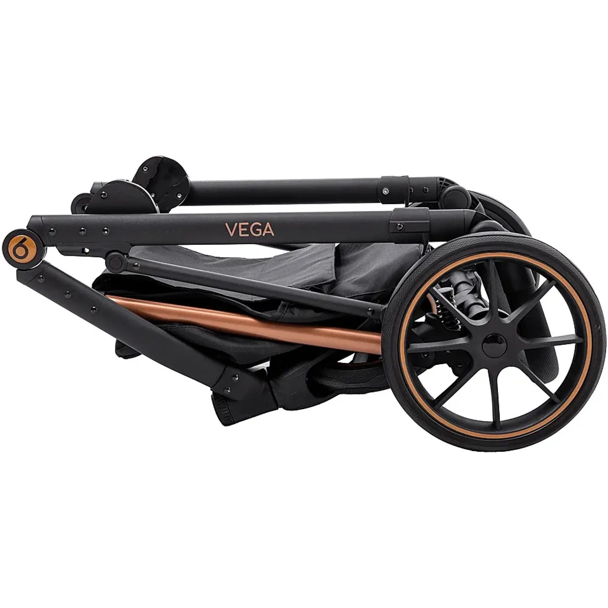 Коляска 2 в 1 Bair Vega Soft VSM-05 black magma чорний