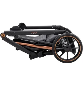 Коляска 2 в 1 Bair Vega Soft VSM-05 black magma чорний