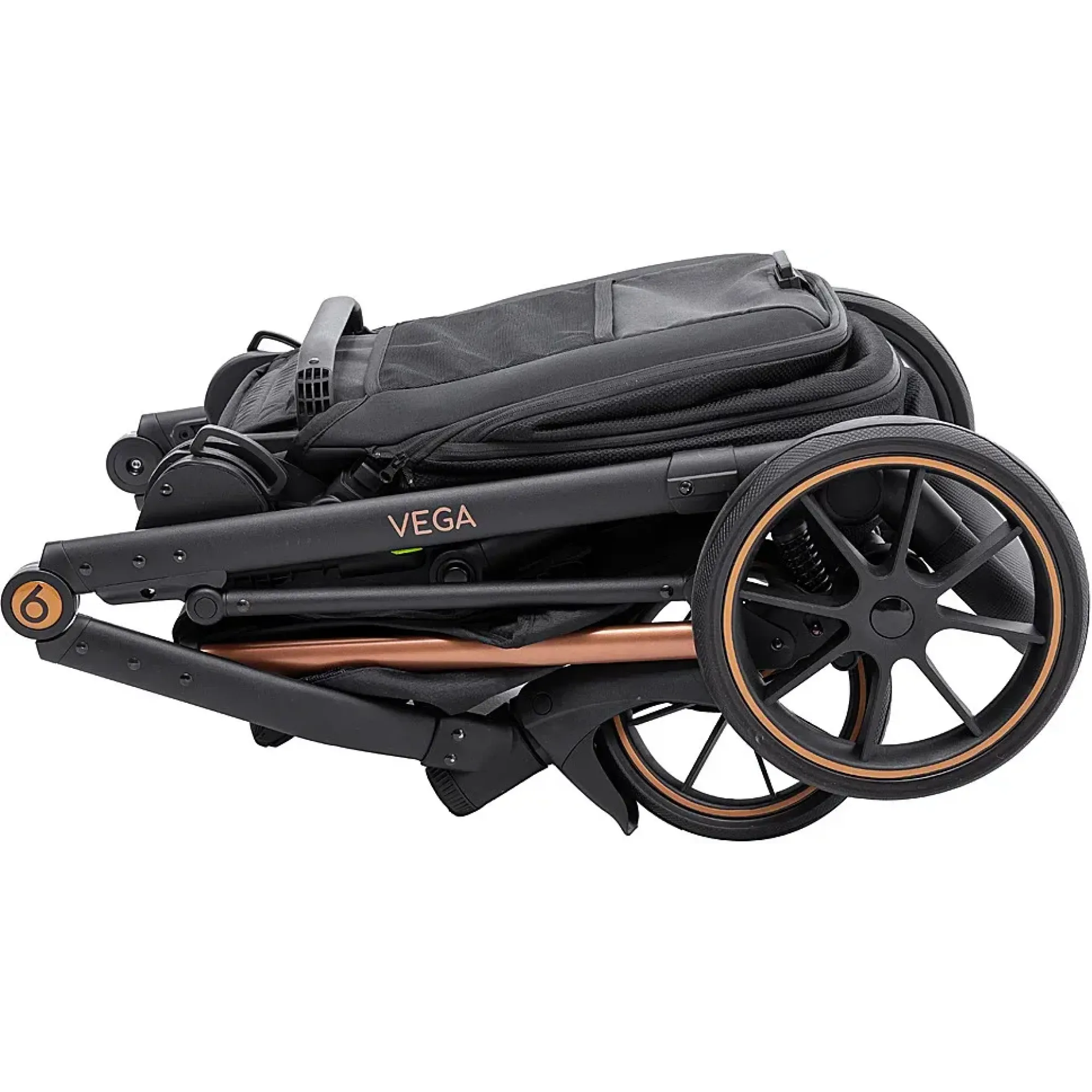 Коляска 2 в 1 Bair Vega Soft VSM-05 black magma чорний