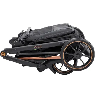Коляска 2 в 1 Bair Vega Soft VSM-05 black magma чорний