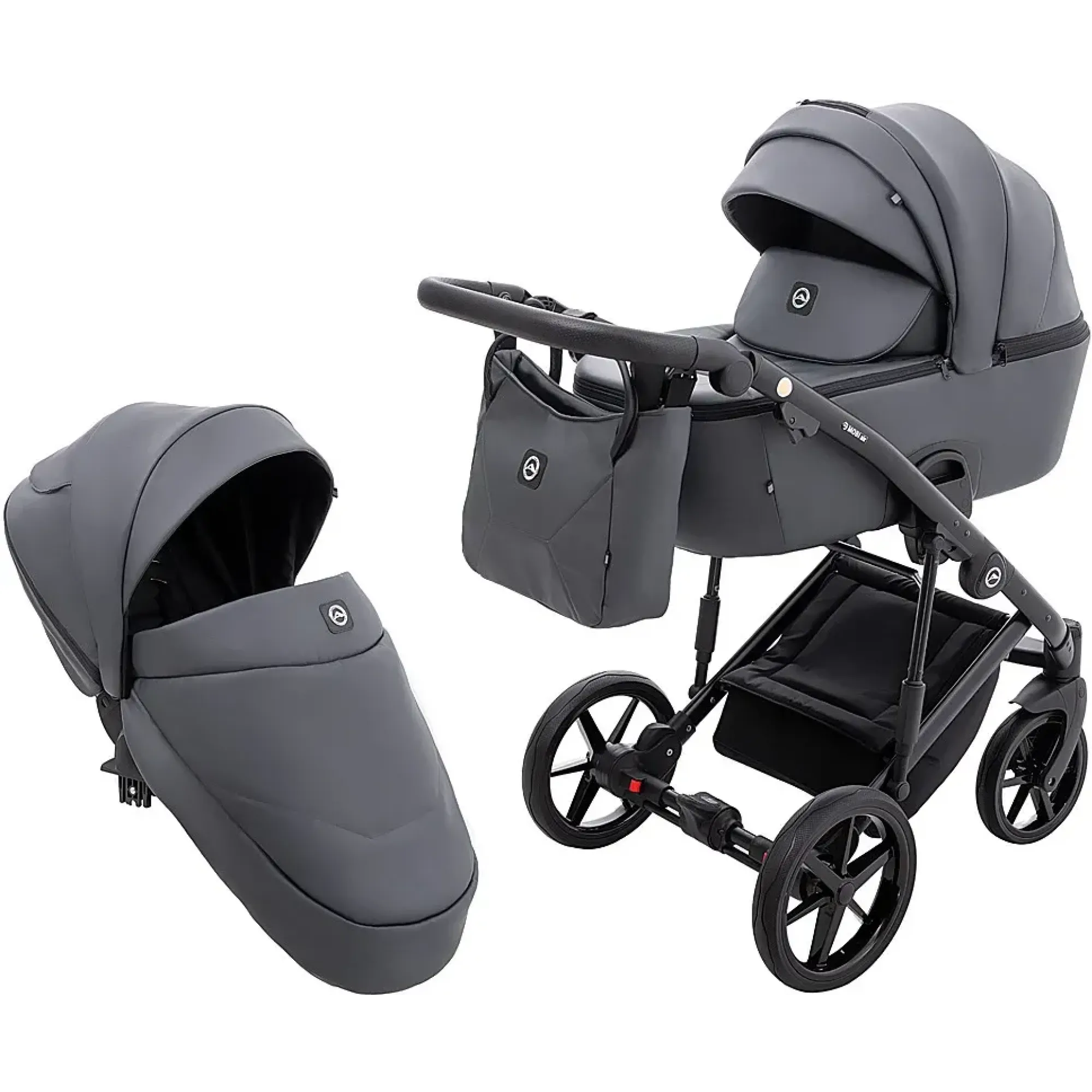 Коляска 2 в 1 Adamex Mobi Air Thermo New ECO SA-5 графіт