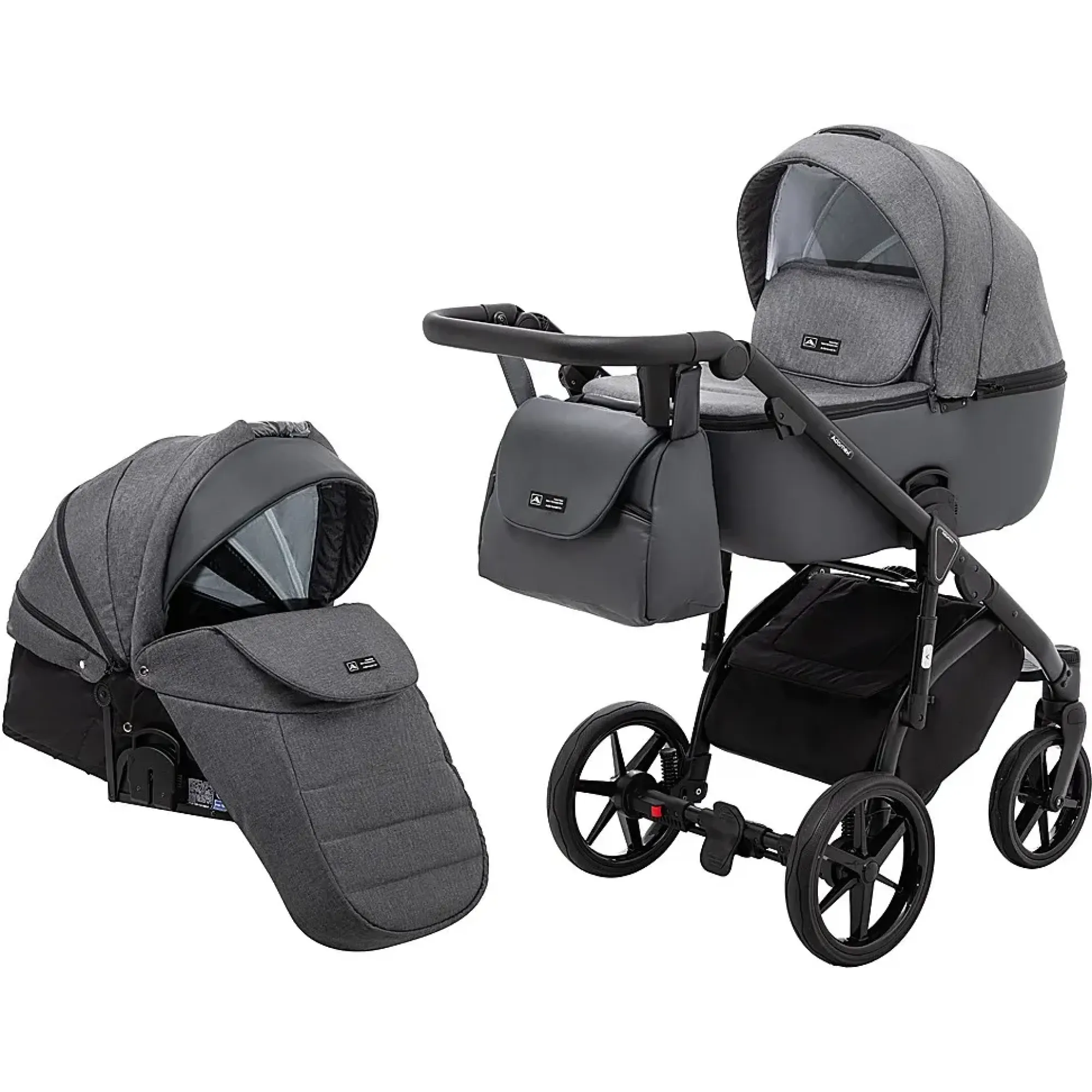 Коляска 2 в 1 Adamex Nola PS-58 графіт