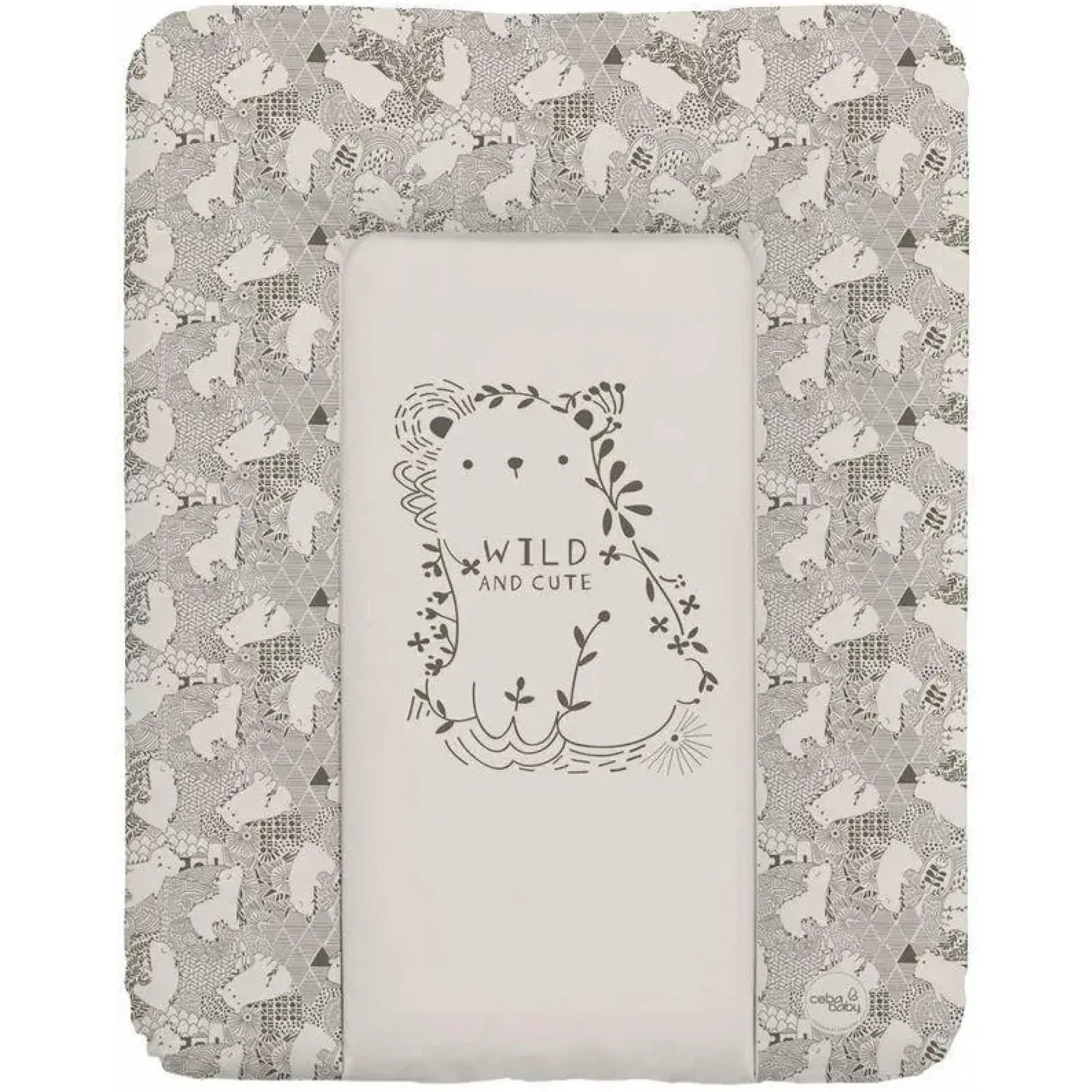 Повивальний матрац мʼякий Ceba Baby Soft changing mat small (50x70 cm) W-143-000-723 basic wild