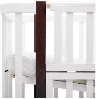 Ліжко Babyroom Місяць LU-3 маятник, шухляда білий / венге