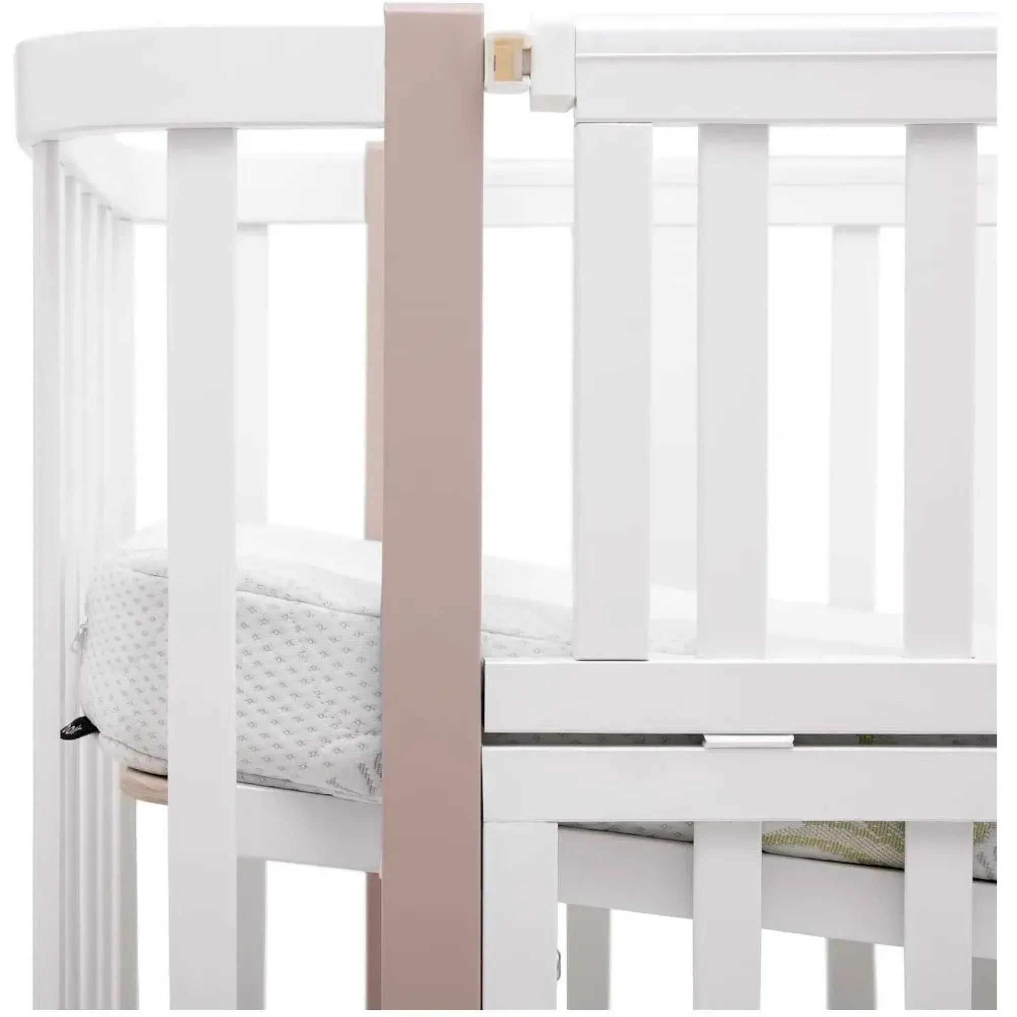 Ліжко Babyroom Місяць LU-3 маятник, шухляда білий / капучино