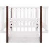 Ліжко Babyroom Місяць LU-3 маятник, шухляда білий / венге