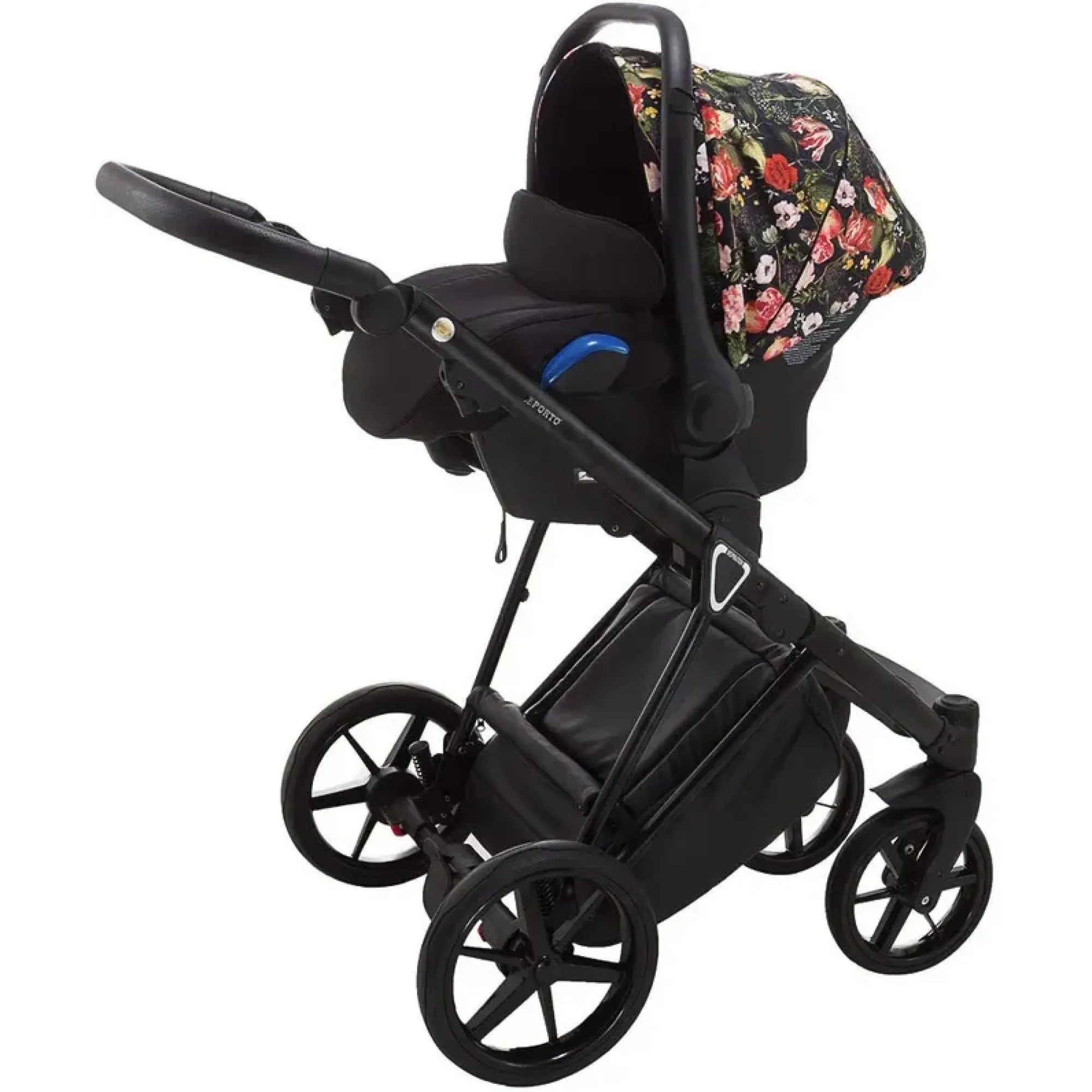 Автокрісло Adamex Kite Flowers FL1 Чорний (квіти)