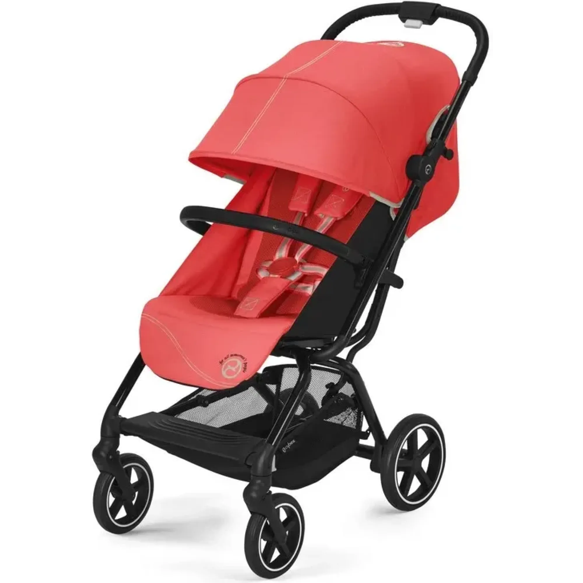 Прогулянкова коляска Cybex Eezy S+2 Hibiscus Red (з бампером)