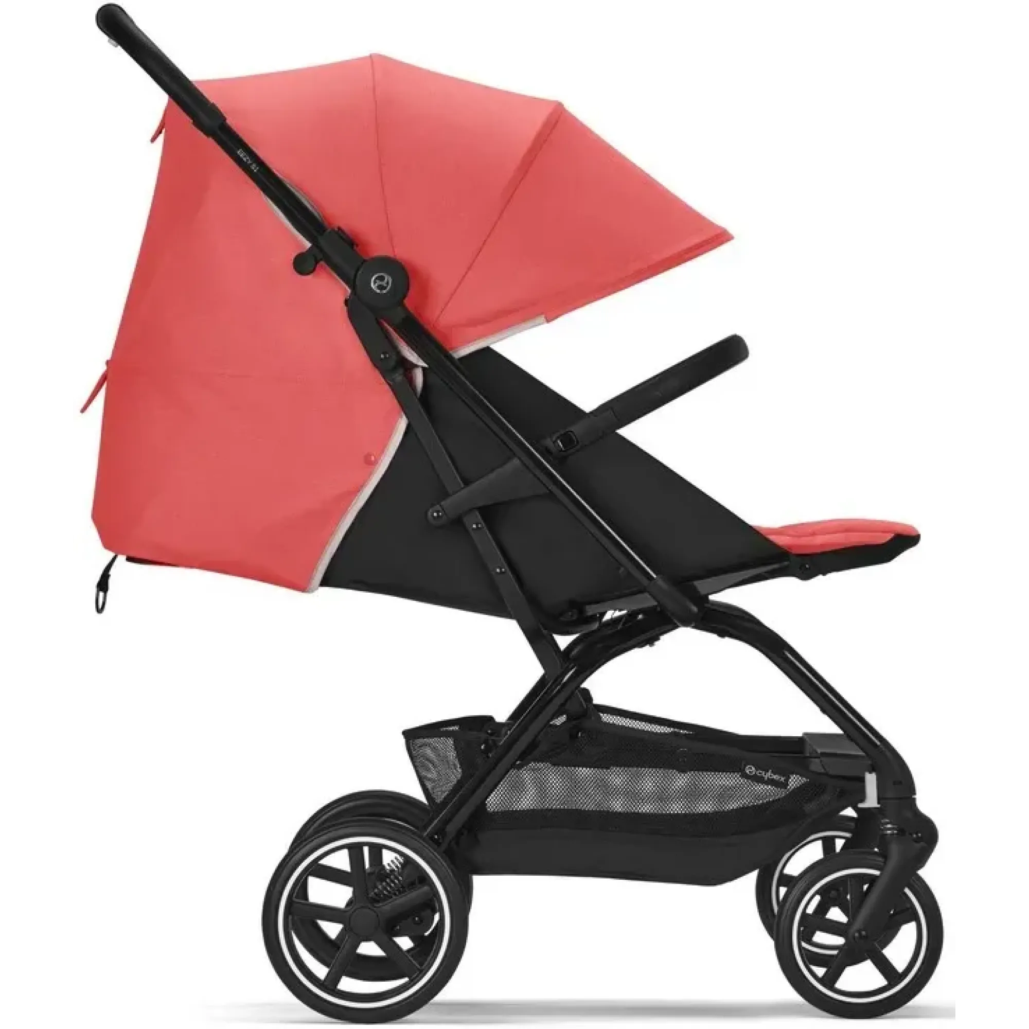 Прогулянкова коляска Cybex Eezy S+2 Hibiscus Red (з бампером)