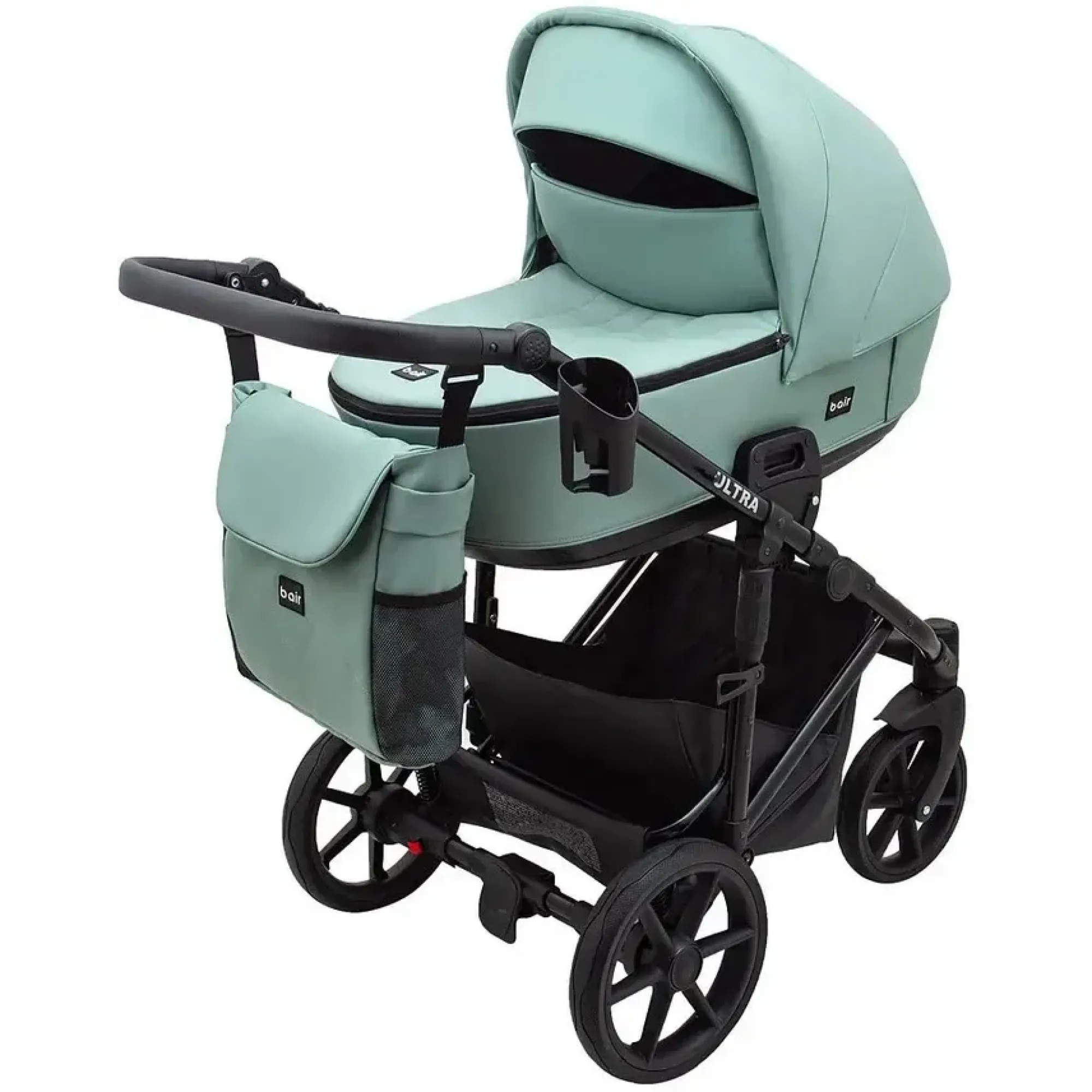 Коляска 2в1 Bair Ultra ECO U-145 Нефрит (екошкіра)