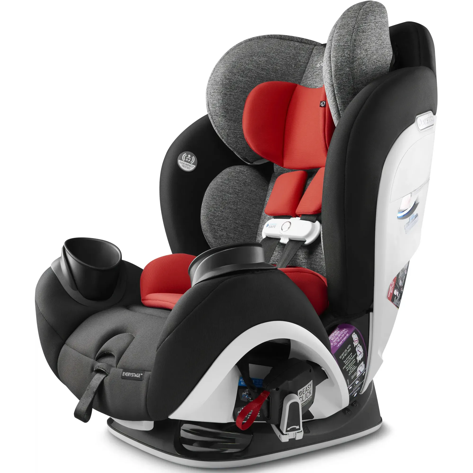 Автокрісло Evenflo Gold EveryStage DLX Garnet з системою SensorSafe та автодотягуванням ременів